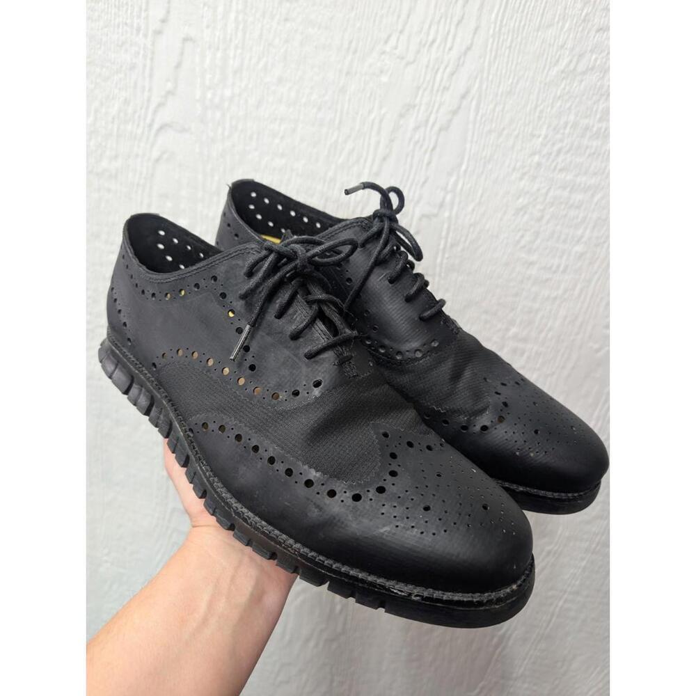 Cole Haan Zerogrand No Stitch Wingtip Oxford C12973 Black Men's Size 13W